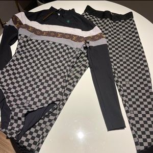 Authentic Louis Vuitton Bodysuit matching Leggings